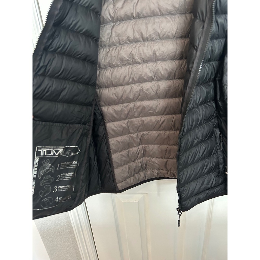 Tumi Black Packable Down Puffer Jacket Women Full… - image 4